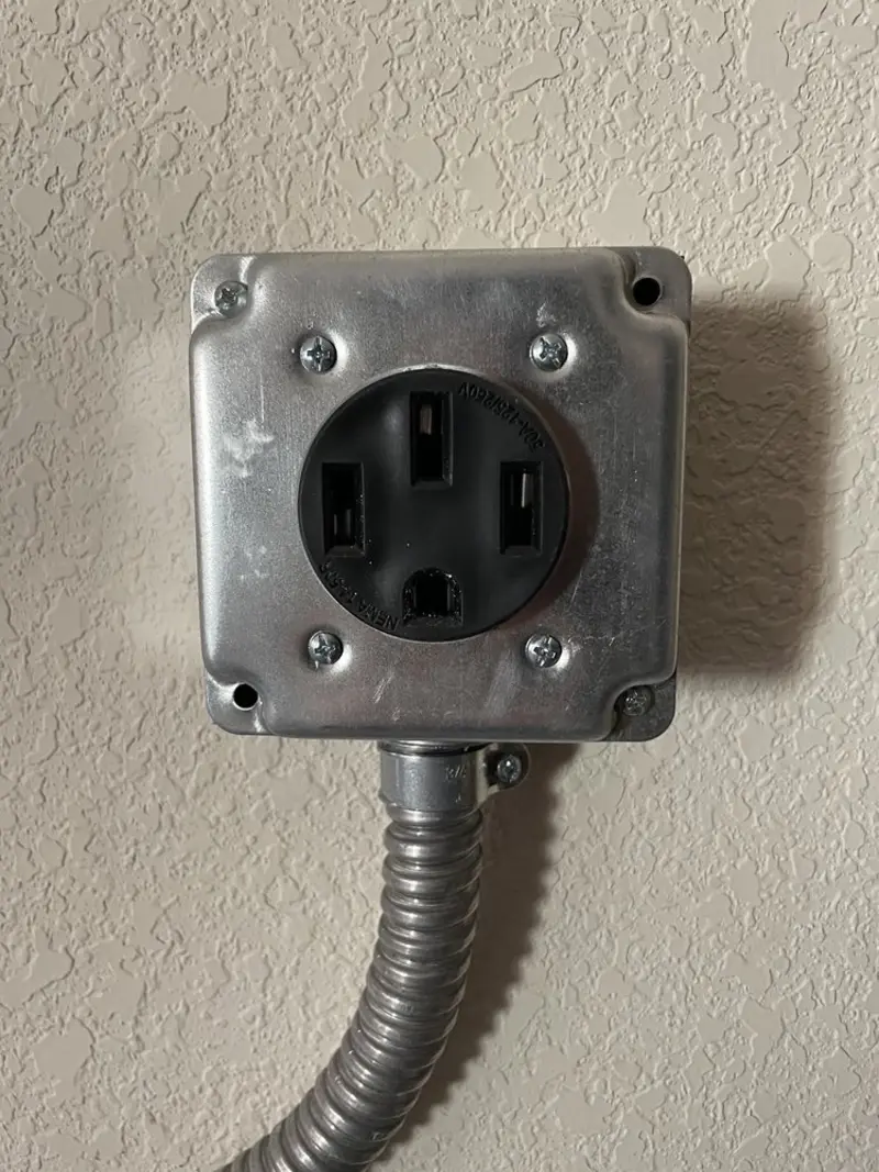 NEMA 14-50 outlet installed for Smart Home Electrical in Austin